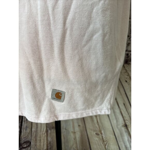 Carhartt V Neck Lilac T-Shirt Relaxed Fit Women’s 1X - Picture 2 of 5